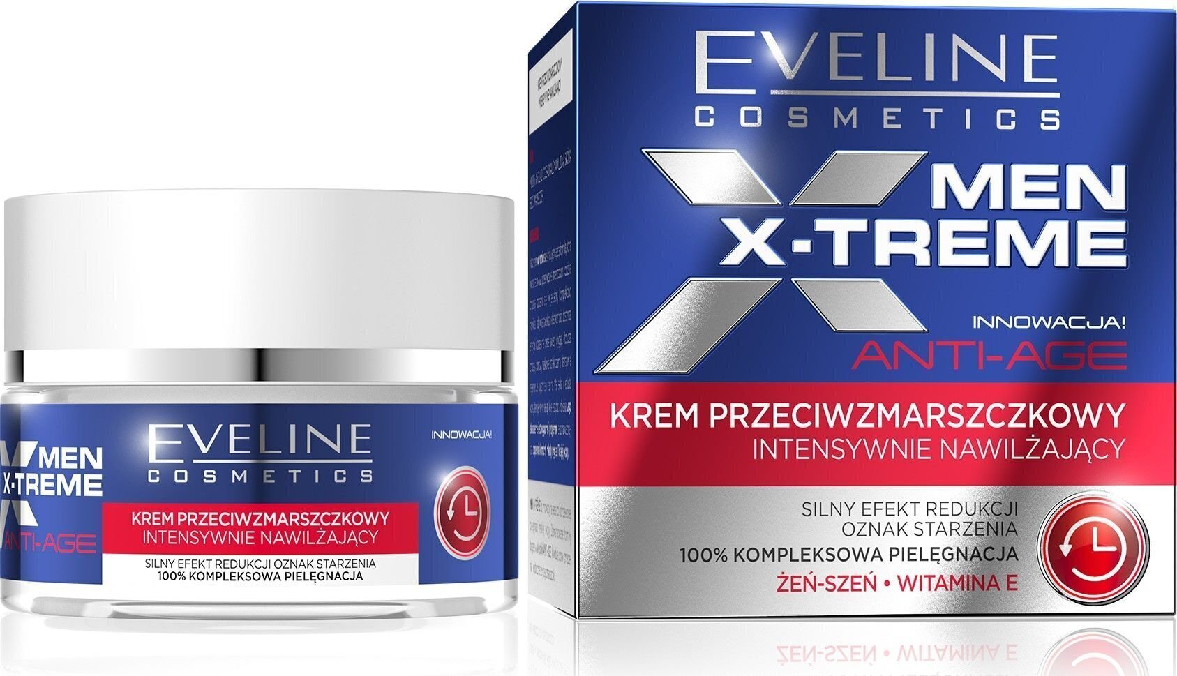 Mitrinošs sejas krēms Eveline Men X-Treme Anti-Age, 50 ml цена и информация | Sejas krēmi | 220.lv