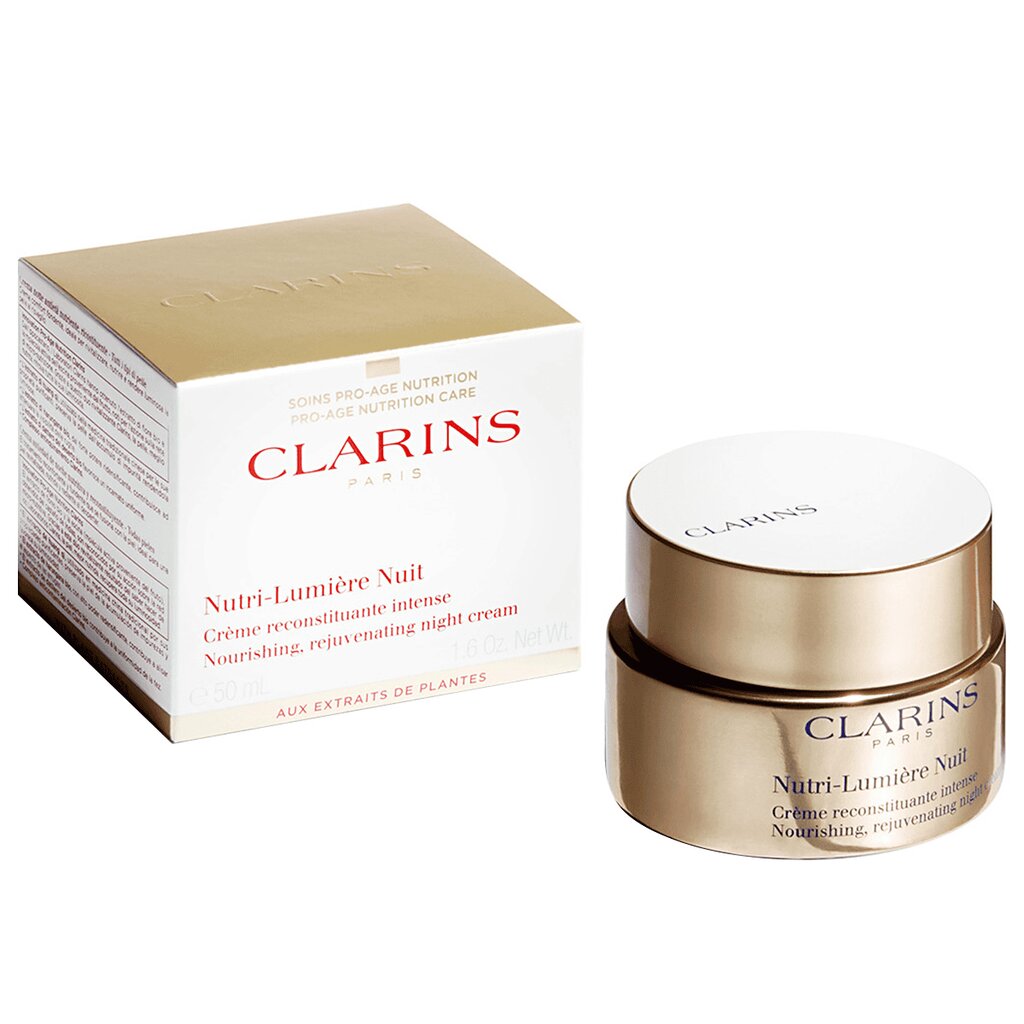 Nakts barojošs sejas krēms Clarins Nutri-Lumiere, 50 ml cena un informācija | Sejas krēmi | 220.lv