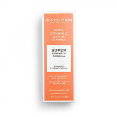 Izgaismojošs sejas serums Revolution Skincare 12,5 % Vitamin C, 30 ml cena un informācija | Serumi sejai, eļļas | 220.lv