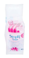 Одноразовая бритва Gillette Simply Venus 3 Basic, 3 шт. цена и информация | Косметика и средства для бритья | 220.lv