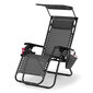 Dārza atzveltnes krēsls / klājs ar salokāmu nojumes + aksesuāri cena un informācija | Sauļošanās krēsli | 220.lv