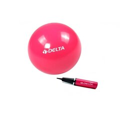 Vingrošanas bumba Delta PMP07 Mini ar pumpi, 20 cm, fuksijas krāsa cena un informācija | Vingrošanas bumbas | 220.lv