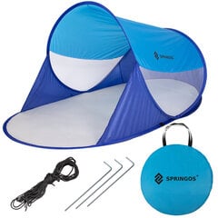 Пляжная палатка Springos Pop-Up, синяя цена и информация | Палатки | 220.lv
