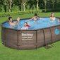 Rāmja baseins Bestway Power Steel Swim Vista Oval 488x305x107 cm, ar filtru cena un informācija | Baseini | 220.lv