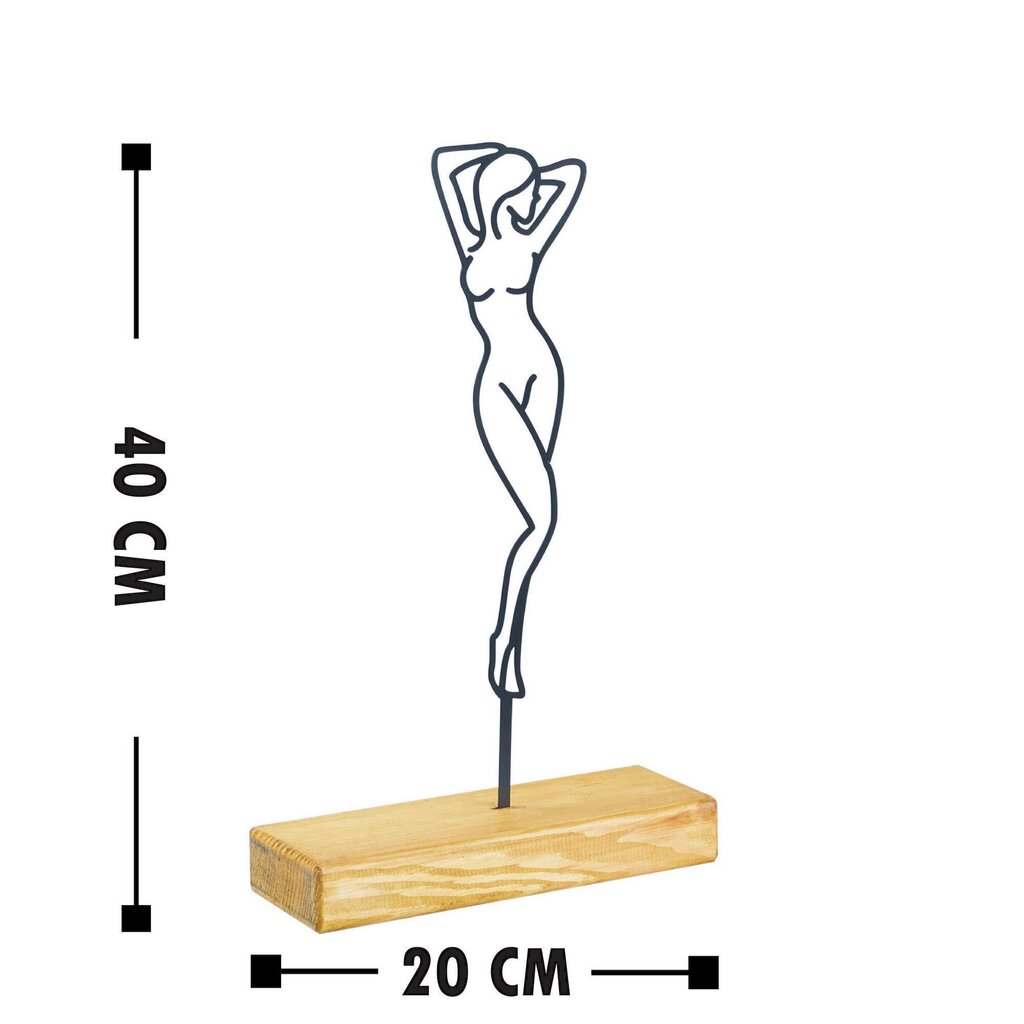 Statuete Woman 2, melna cena un informācija | Interjera priekšmeti | 220.lv