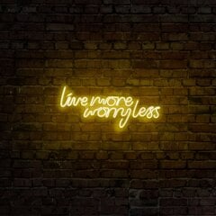 Sienas lampa Live More Worry Less cena un informācija | Sienas lampas | 220.lv