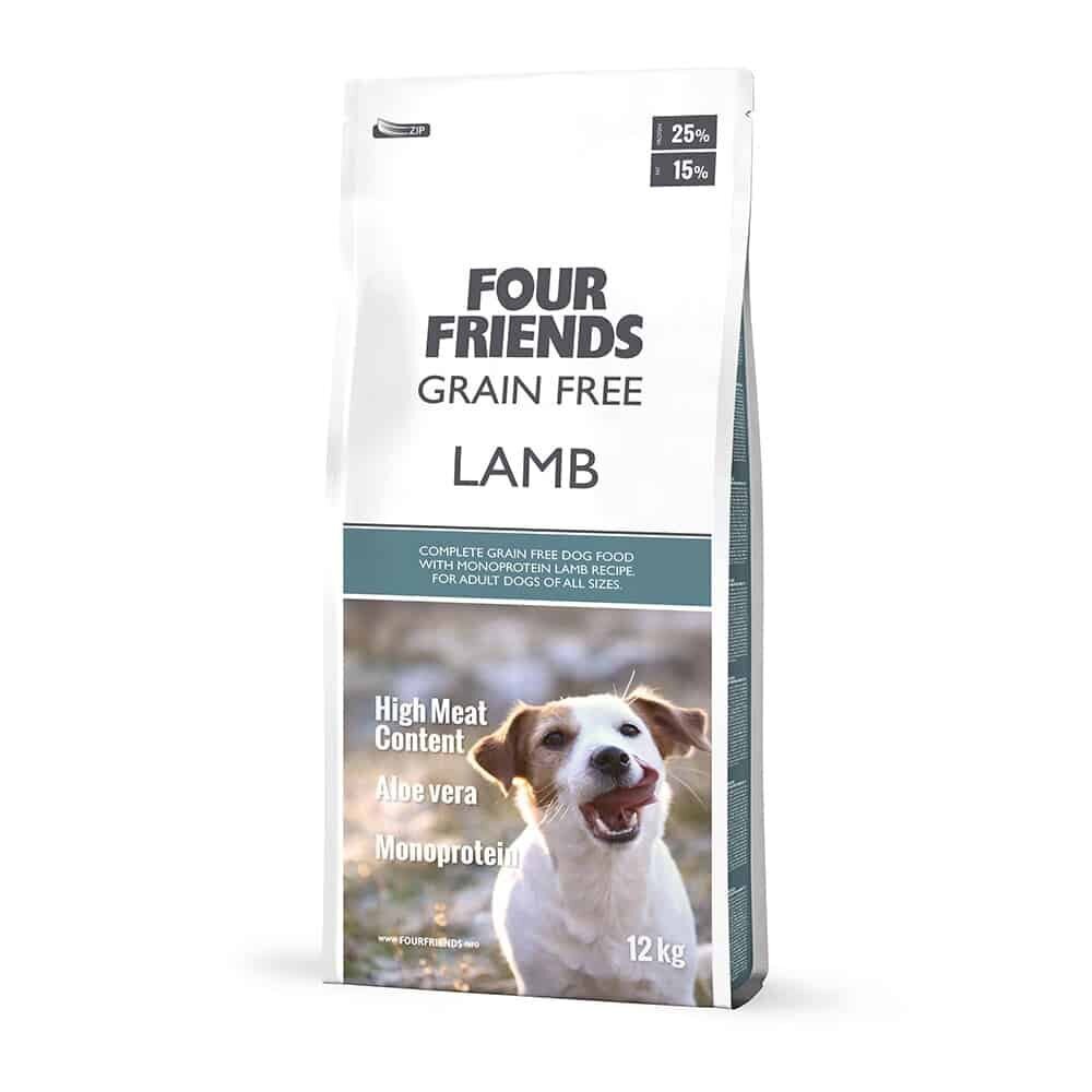 FourFriends Lamb Grain Free monoproteīna bezgraudu sausā barība alerģiskiem suņiem ar jēra gaļu, 12 kg цена и информация | Sausā barība suņiem | 220.lv