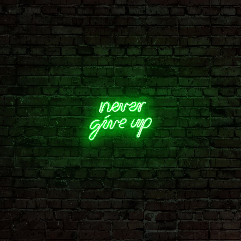 Sienas lampa Never Give Up cena un informācija | Sienas lampas | 220.lv