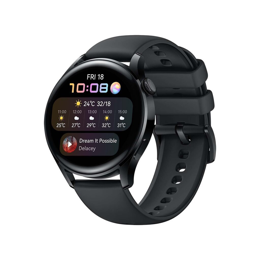 Viedpulkstenis Huawei Watch 3, Black