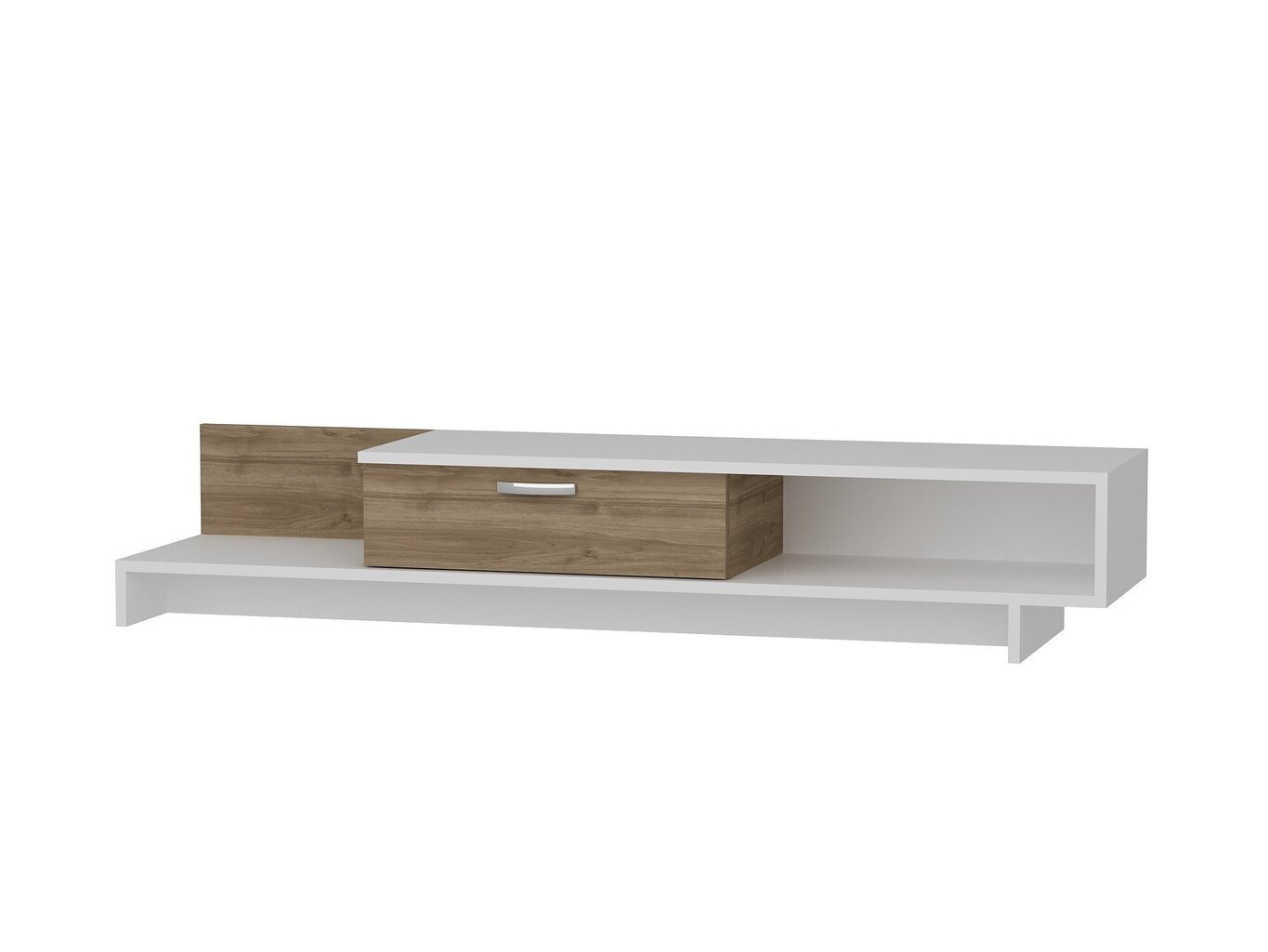 TV galdiņš Kalune Design 835, 161,8 cm, brūns/balts cena un informācija | TV galdiņi | 220.lv