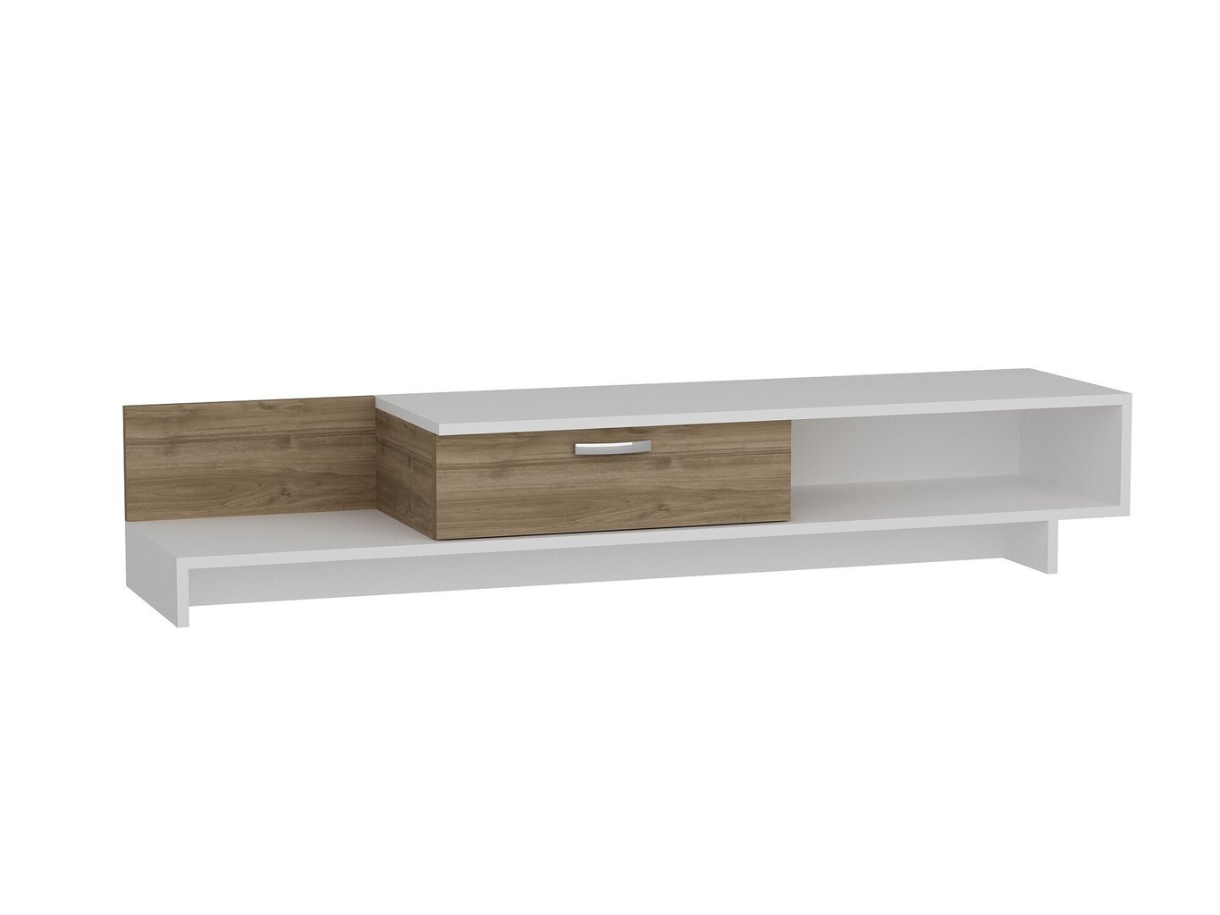 TV galdiņš Kalune Design 835, 161,8 cm, brūns/balts cena un informācija | TV galdiņi | 220.lv