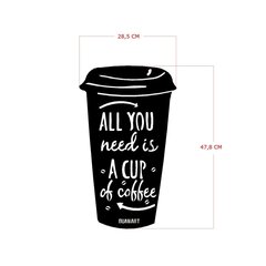 Металлическое украшение стены All U Need is Coffee цена и информация | Детали интерьера | 220.lv