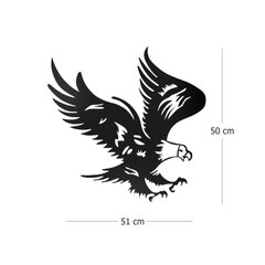 Metāla sienas dekorācija Black Eagle cena un informācija | Interjera priekšmeti | 220.lv