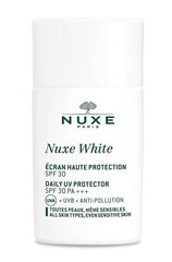 Ежедневный защитный крем для лица Nuxe Paris Nuxe White Daily UV Protector SPF30 PA+++, 30 мл цена и информация | Наносите на чистую кожу лица. Подержите около 10-15 минут и смойте водой. | 220.lv