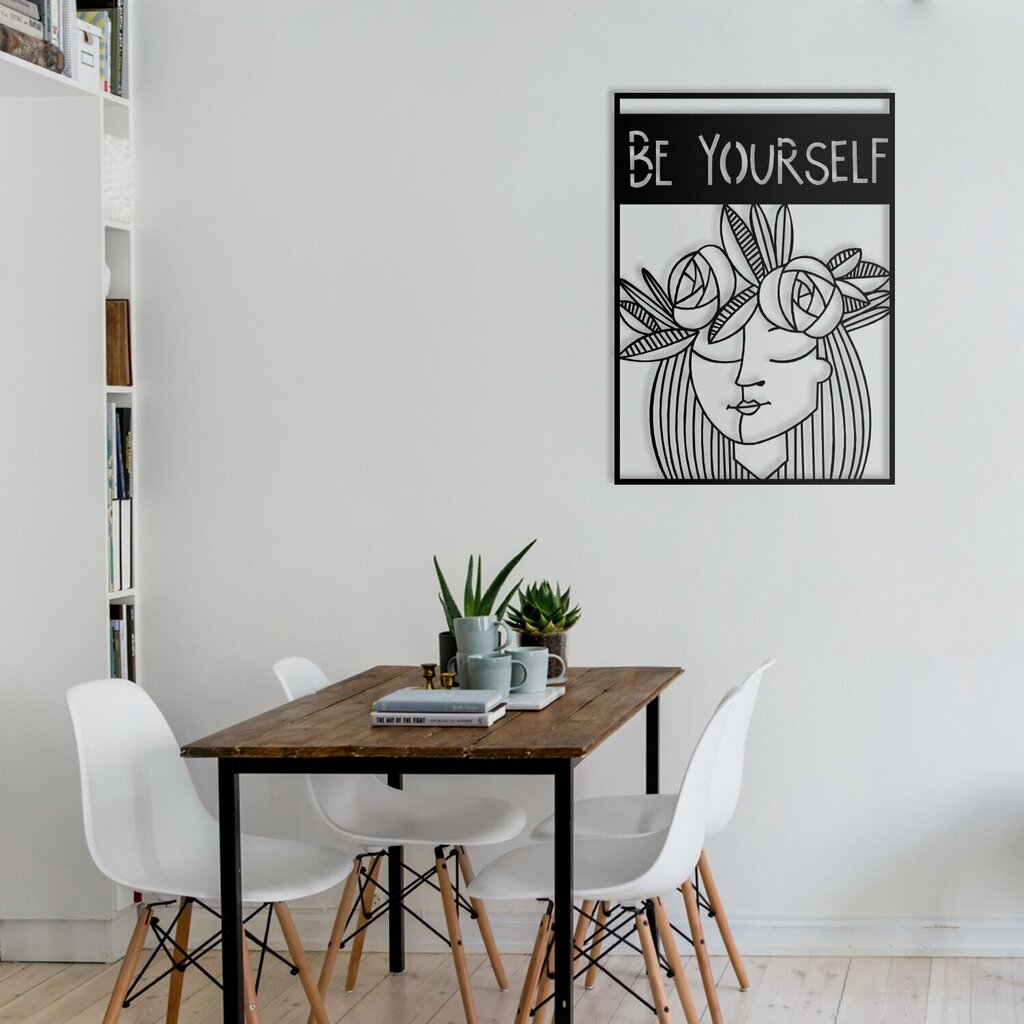 Metāla sienas dekorācija Be Yourself цена и информация | Interjera priekšmeti | 220.lv