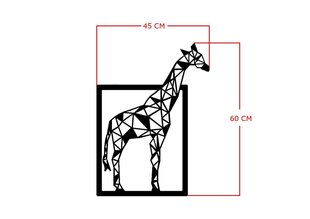 Металлическая декорация на стену Giraffe, 45x60 см цена и информация | Детали интерьера | 220.lv