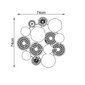 Metāla sienas dekorācija Ihtık, 74x74 cm cena un informācija | Interjera priekšmeti | 220.lv