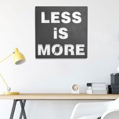 Металлическая декорация на стену Less Is More, 50x50 см цена и информация | Детали интерьера | 220.lv