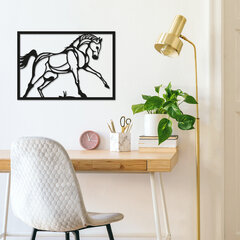 Metāla sienas dekorācija Horse, 49x34 cm cena un informācija | Interjera priekšmeti | 220.lv