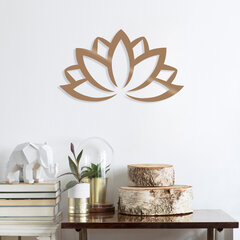 Metāla sienas dekorācija Lotus Flower 2 Copper, 60x35 cm cena un informācija | Interjera priekšmeti | 220.lv