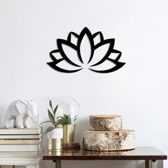 Metāla sienas dekorācija Lotus Flower 2, 60x35 cm cena un informācija | Interjera priekšmeti | 220.lv