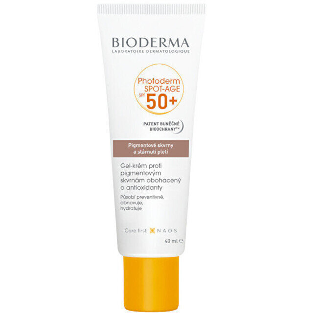 Gela sejas krēms pret sauli Bioderma Photoderm Spot-Age SPF 50+, 40 ml цена и информация | Sejas krēmi | 220.lv