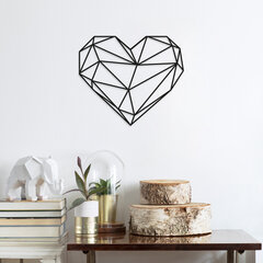 Metāla sienas dekorācija Heart, 47x40 cm cena un informācija | Interjera priekšmeti | 220.lv