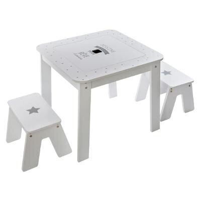 Galds / glabāšanas kaste ar divpusēju galda virsmu un 2 krēsliem, zēniem cena un informācija | Bērnu krēsliņi un bērnu galdiņi | 220.lv
