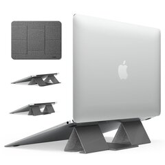Salokāms statīvs portatīvajam datoram Ringke Folding Stir 2 Notebook, pelēks (Acst0011) cena un informācija | Portatīvo datoru dzesēšanas paliktņi un citi piederumi | 220.lv