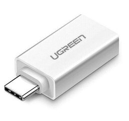 Переходник Ugreen US173 USB-A 3.0 на USB-C 3.1, белый цена и информация | Адаптеры и USB разветвители | 220.lv