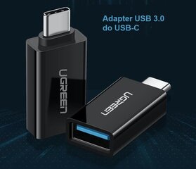 Переходник Ugreen US173 USB-A 3.0 на USB-C 3.1, белый цена и информация | Адаптеры и USB разветвители | 220.lv