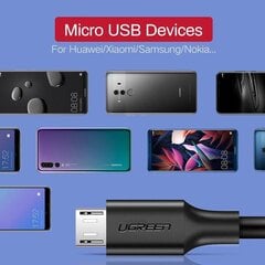 Ugreen 60142, Micro USB M/USB 3.0 M, 1,5 м цена и информация | Кабели и провода | 220.lv