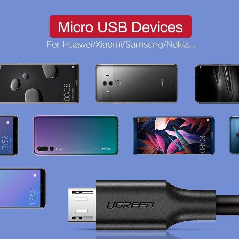 Ugreen 60142, Micro USB M/USB 3.0 M, 1,5 m cena un informācija | Kabeļi un vadi | 220.lv