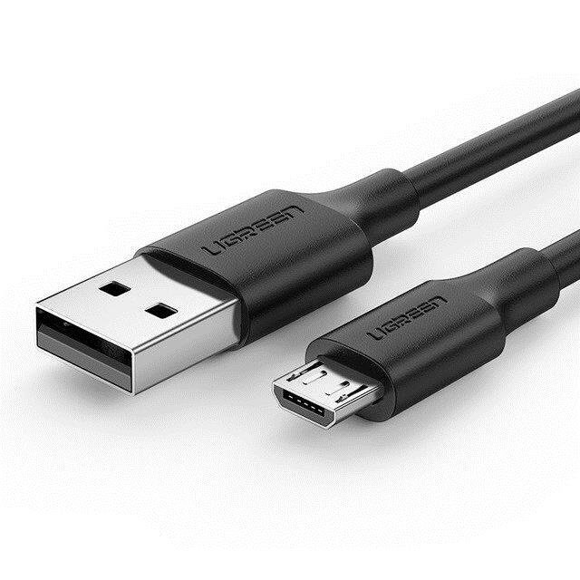 Kabelis Ugreen US289 USB - Micro USB, QC 3.0, 2.4A, 0.5m, melns цена и информация | Kabeļi un vadi | 220.lv