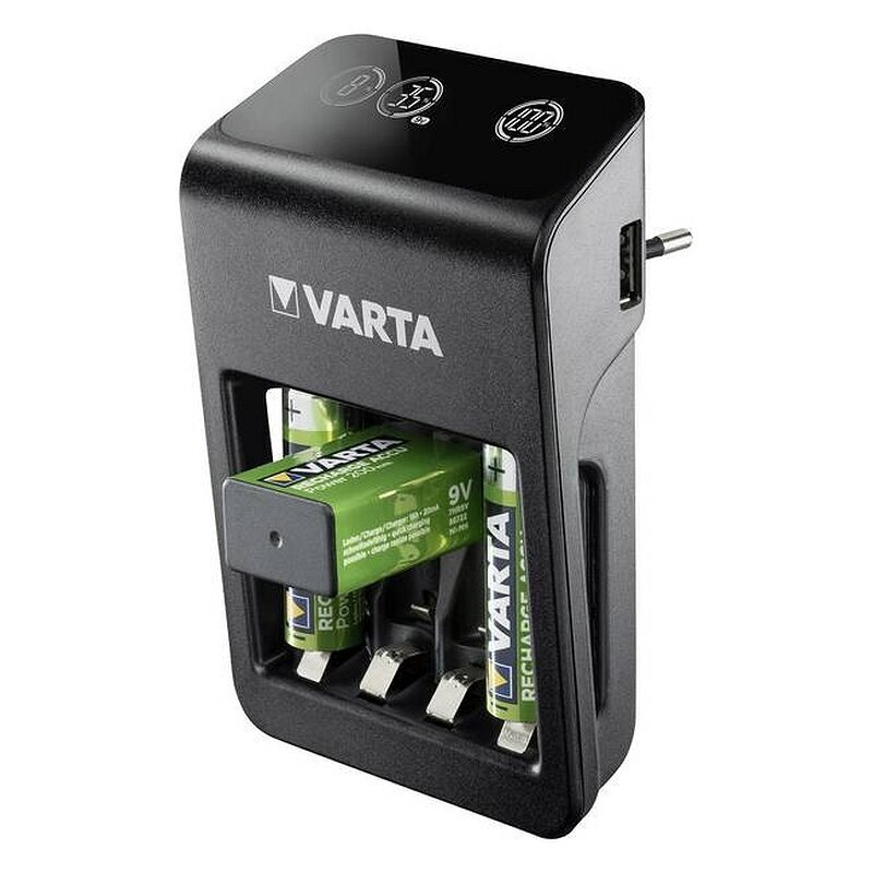 Universāls lādētājs Varta LCD Plug-Plus 4 AA 2100 mAh 4 kanāli PP3 57687 цена и информация | Akumulatori, lādētāji un piederumi | 220.lv