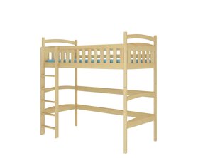 Divstāvu gulta Adrk Furniture Miago 90x200 cm, gaiši brūna cena un informācija | Bērnu gultas | 220.lv