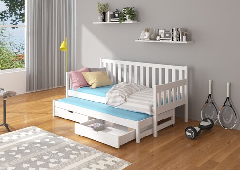 Bērnu gulta ADRK Furniture Zofia 180x80, balta cena un informācija | Bērnu gultas | 220.lv