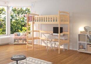 Кровать двухъярусная Adrk Furniture Miago 80x180 см, светло-коричневая цена и информация | Детские кровати | 220.lv