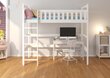 Divstāvu gulta Adrk Furniture Miago 90x200 cm, balta cena un informācija | Bērnu gultas | 220.lv