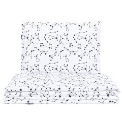 MamoTato gultas veļa Zvaigznājs, balta, 2 daļas cena un informācija | Bērnu gultas veļa | 220.lv