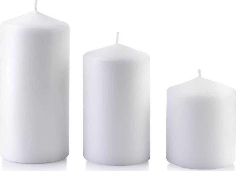 Svece Classic Candles White, 18 cm цена и информация | Sveces un svečturi | 220.lv