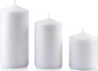 Svece Classic Candles White, 18 cm цена и информация | Sveces un svečturi | 220.lv