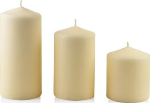 Svece Classic Candles Cream, 14 cm cena un informācija | Sveces un svečturi | 220.lv