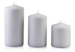 Svece Classic Candles Grey S, 10 cm