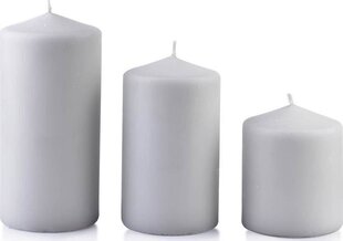 Svece Classic Candles Grey M, 14 cm cena un informācija | Sveces un svečturi | 220.lv