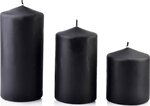 Svece Classic Candles Black, 10 cm