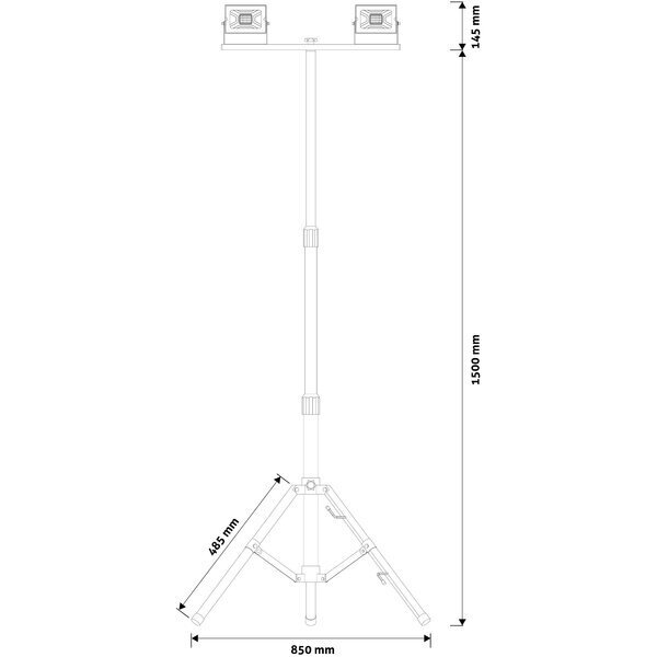 LED prožektors uz statīva Avide 2x20W 4K 3200 lm цена и информация | Lukturi | 220.lv