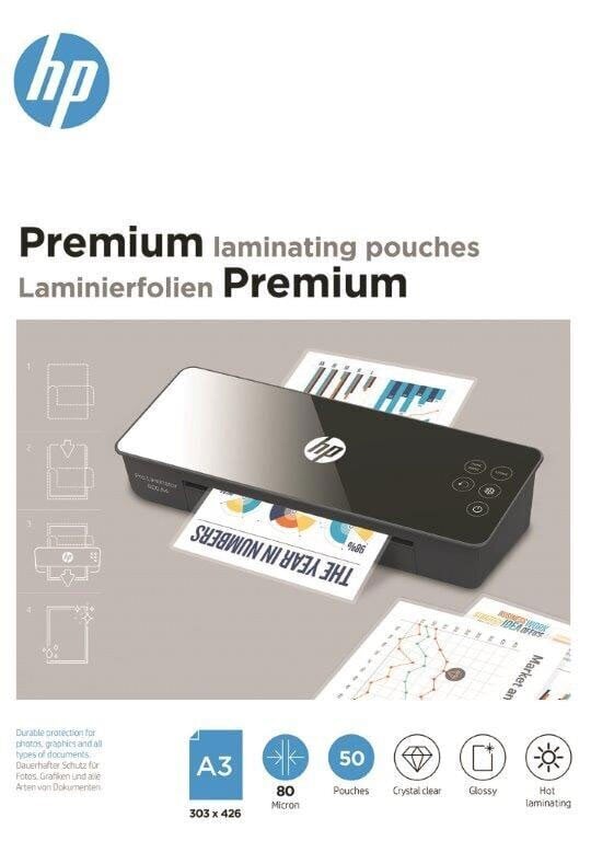 Laminēšanas plēve HP Premium, A3, 80 mic., 50 gab. цена и информация | Kancelejas preces | 220.lv