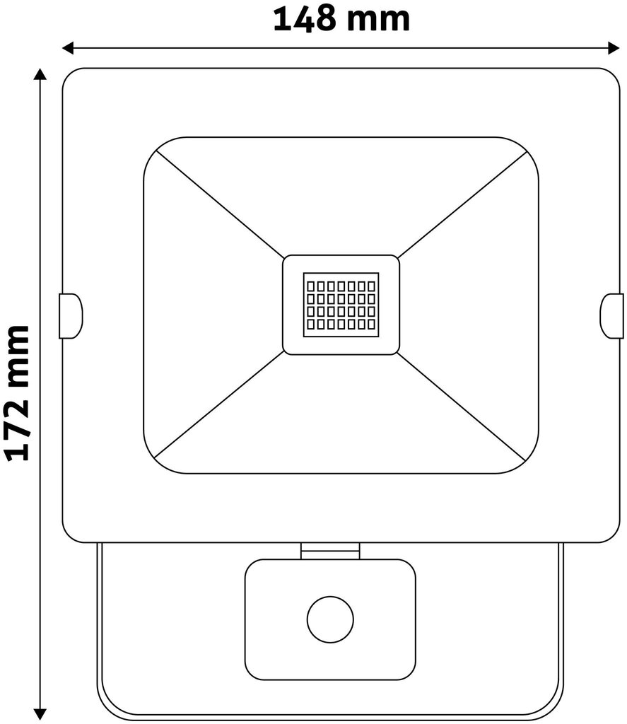 LED prožektors SMD ar kustības sensoru Avide 1x20 W cena un informācija | Āra apgaismojums | 220.lv