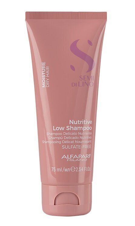 Barojošs matu šampūns Alfaparf Milano Semi Di Lino Moisture Nutritive Low 75 ml cena un informācija | Šampūni | 220.lv